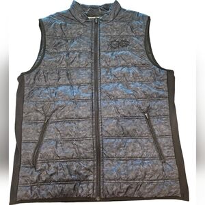 Straight Down Clothing Company Womans Vest Size L Cameo Design Color Blue Black